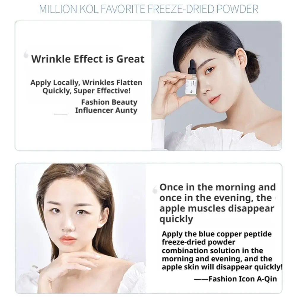 GHK-Cu High Purity 98% Blue Copper Peptide Essence Freeze-Dried Powder Set — Anti-Wrinkle Pore-Refining Skin Essence