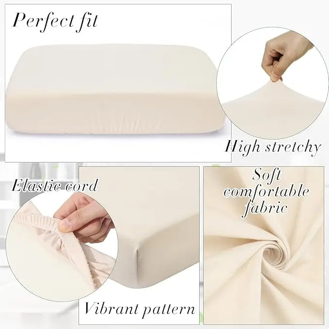 Elastic Sofa Seat Cushion Cover for Furniture Protector Sofa Slipcover Pets Kids Washable Sofa Cushion Case Removable Livingroom
