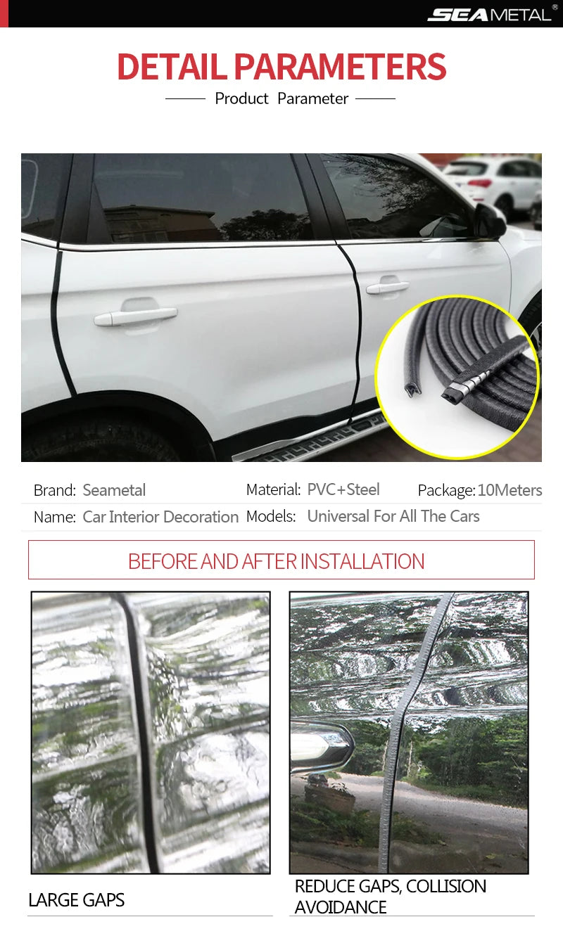 U-Shape Car Door Edge Guard Trim, 2 m, 5 m or 10 m - view 7