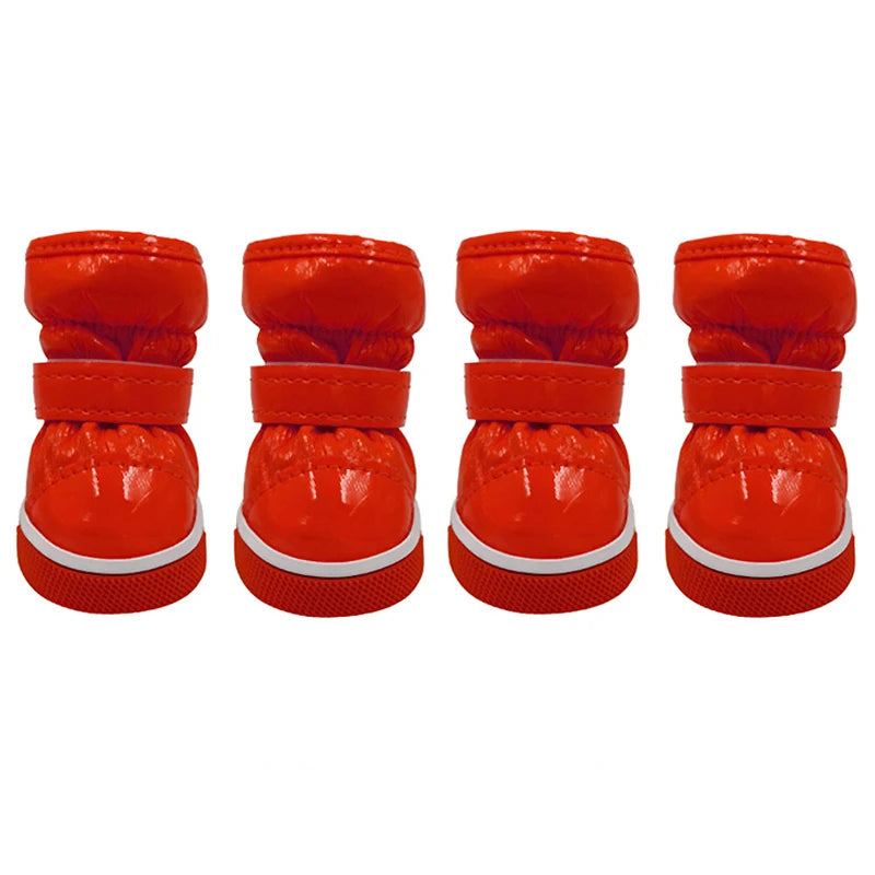 Dog Snow Boots Set of 4 - Warm Anti-Slip Shoes for Small Dogs - photo 7