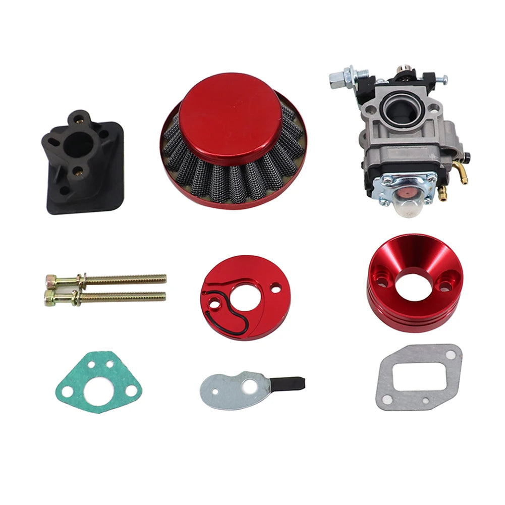15mm 40-5 Brush Cutter Carburetor Kit Air Filter Adapter Plate Set Fit For 2 Stroke 43cc 47cc 49cc Gas Grass Trimmer Parts