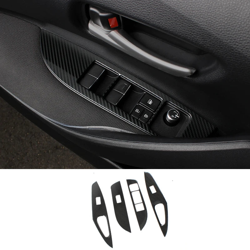 For Toyota Corolla E210 Hybrid 2019 2020 2021 2022 2023 2024 Stainless Car Door Window Glass Lift Switch Button Panel Cover