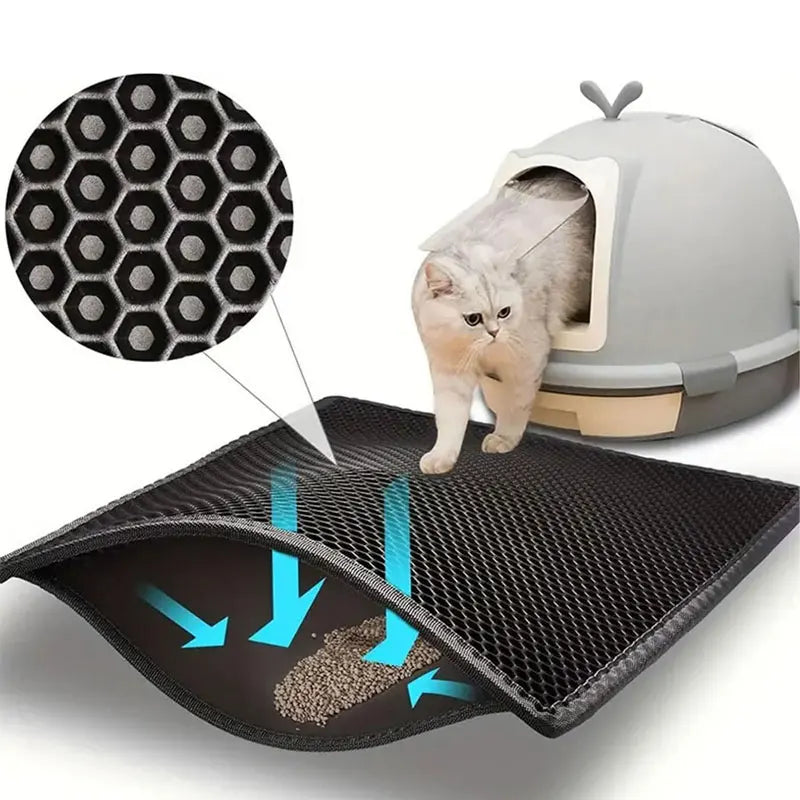 Waterproof Cat Litter Mat - Double Layer EVA Clean Pad – photo 7