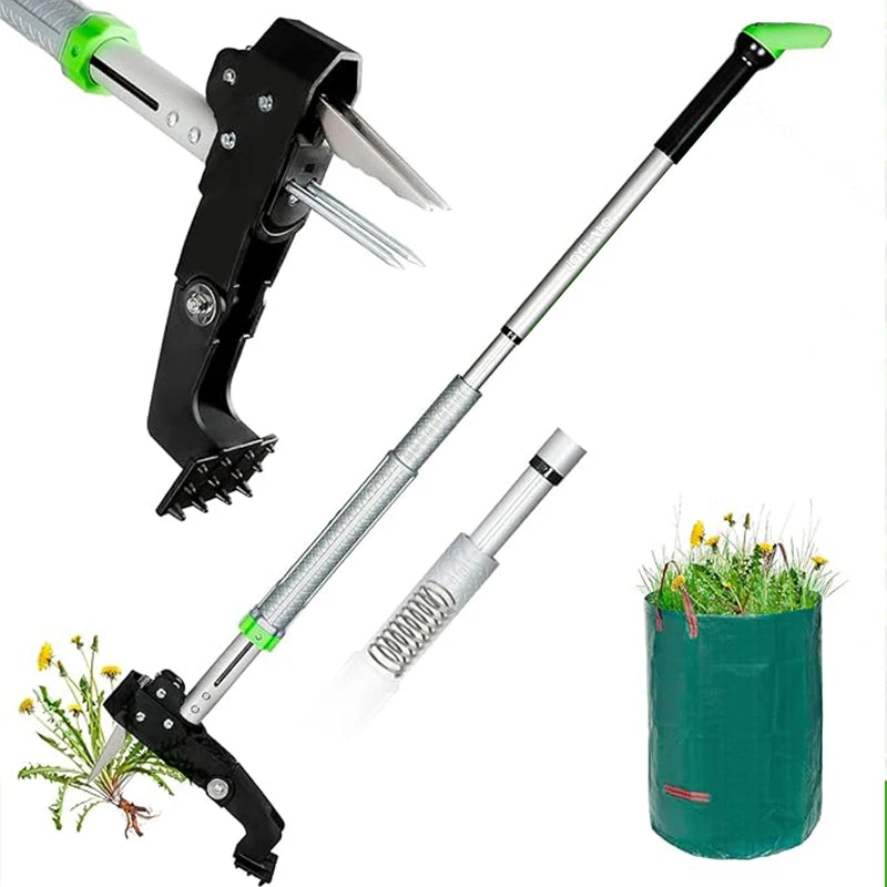 2025The Garden Manual Weeding Tool Smoothly Removes Weeds Without Bending Over With a Long Pedal sharp 4-paw Weeder