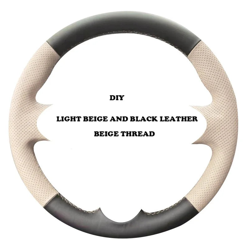 customized Steering Wheel Cover for Toyota iq 2009 2010 2011 2012 2013 DIY Full Coverage Style Leather iq car accessory