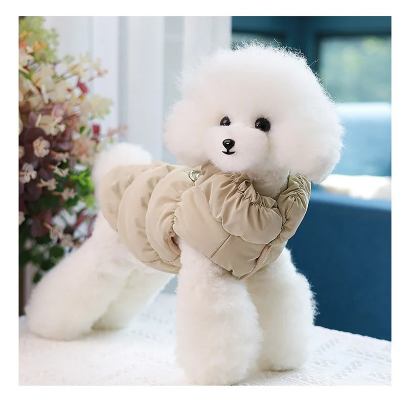 Dog Cotton Jacket with Straps - Warm Two-Leg Coat for Medium Dogs - photo 4