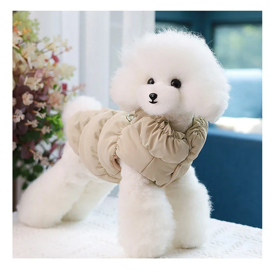 Dog Cotton Jacket with Straps - Warm Two-Leg Coat for Medium Dogs - photo 4