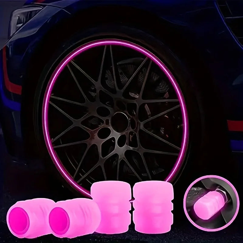 10pcs Luminous Valve Cap for Electric Vehicles, Motorcycles, Bicycles, Trucks, Tires, Luminous Valve Core Covers