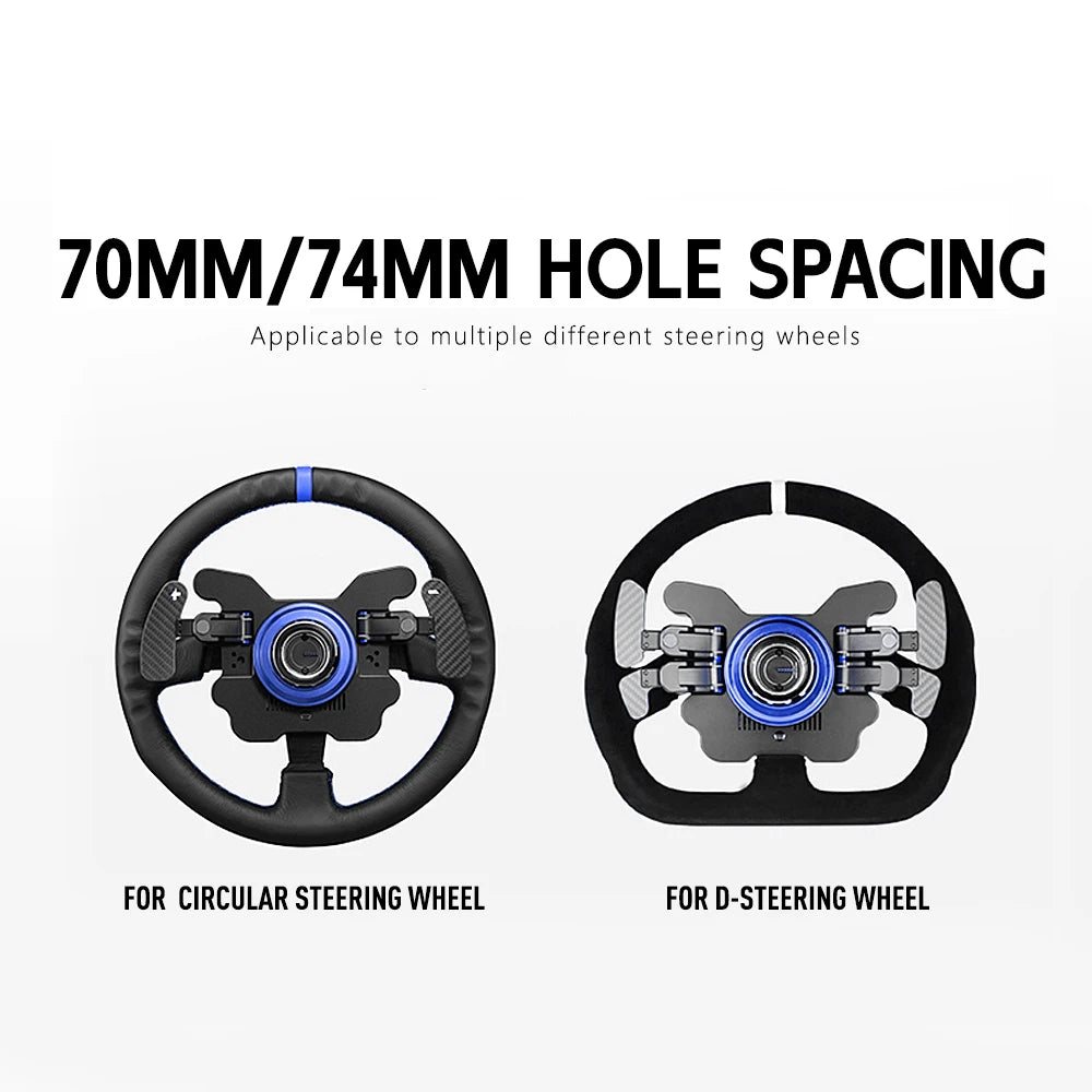 MUGE-New 6 Hole Racing Simulator Game Steering Wheel Quick Release Hub Adapter 70MM For MOZA Simagic M10 A/Mini Euro Truck QR040