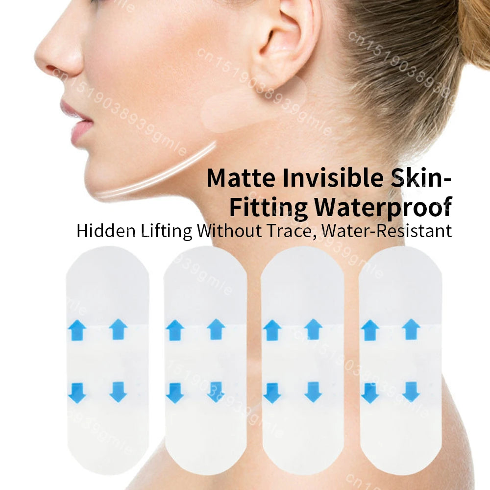 40Pcs/10Sheets V Lift Face Sticker Invisible Makeup Adhesive Lift Face Tape Slim Patch Breathable Sticker Lifting Tighten Chin