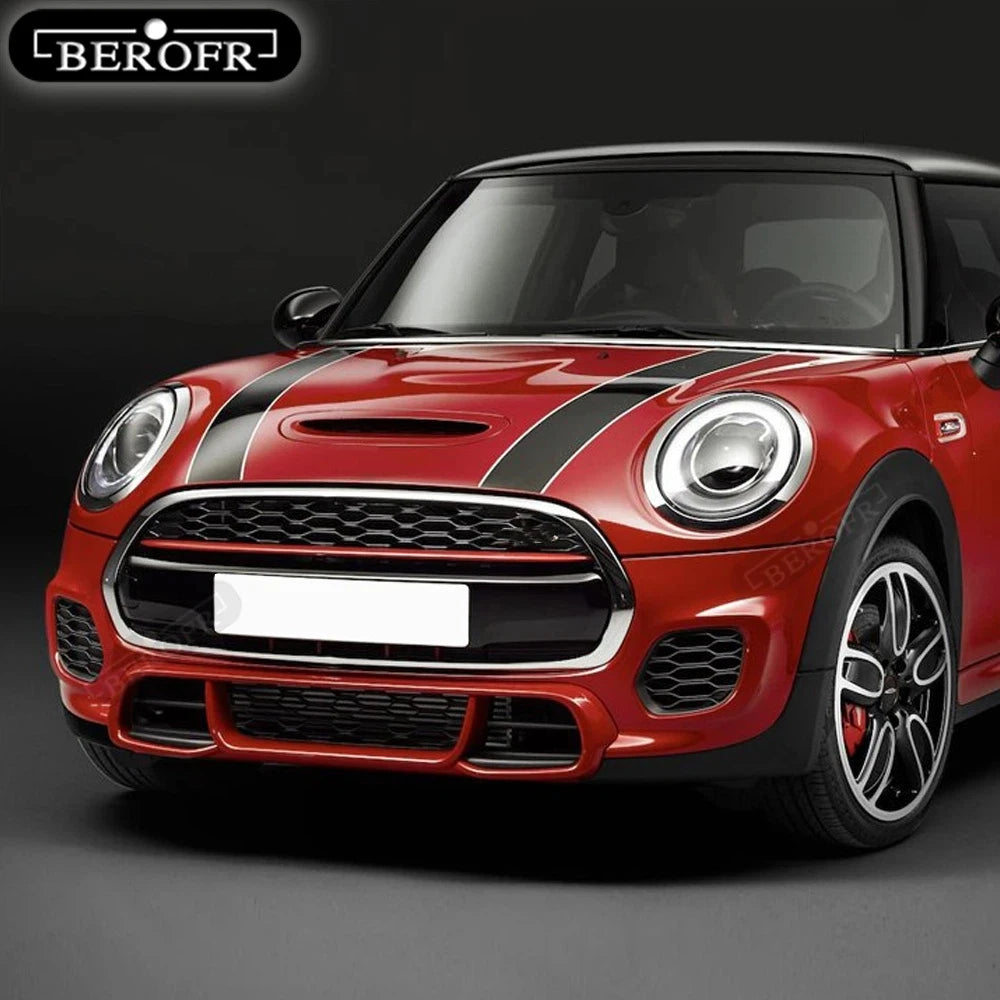 Car Hood Bonnet Stripe Decal – Vinyl Racing Stripes Compatible with MINI Cooper F55 F56 F57 R56 R57