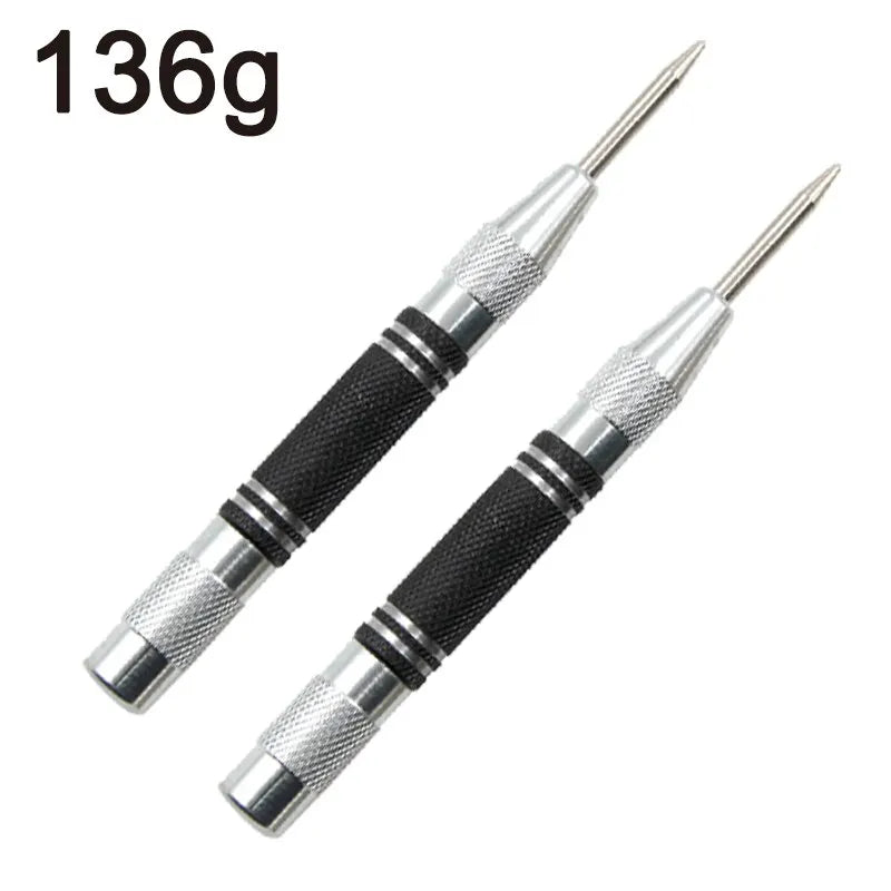 2pc Spring Type Automatic Center Punch Locator Glass Striker Window Breaker Punch Centering Punch Punch Tool