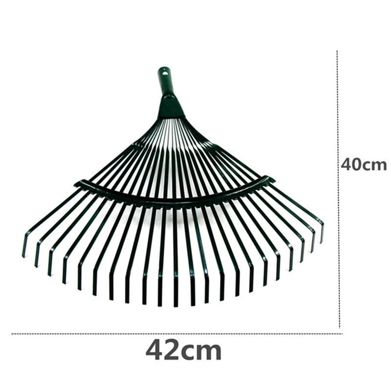 1Pc 22-tooth Garden Leaf Rake Grass Farming Rake Durable Iron Potting Garden Rake for Gardeners and Landscapers Reliable Tools