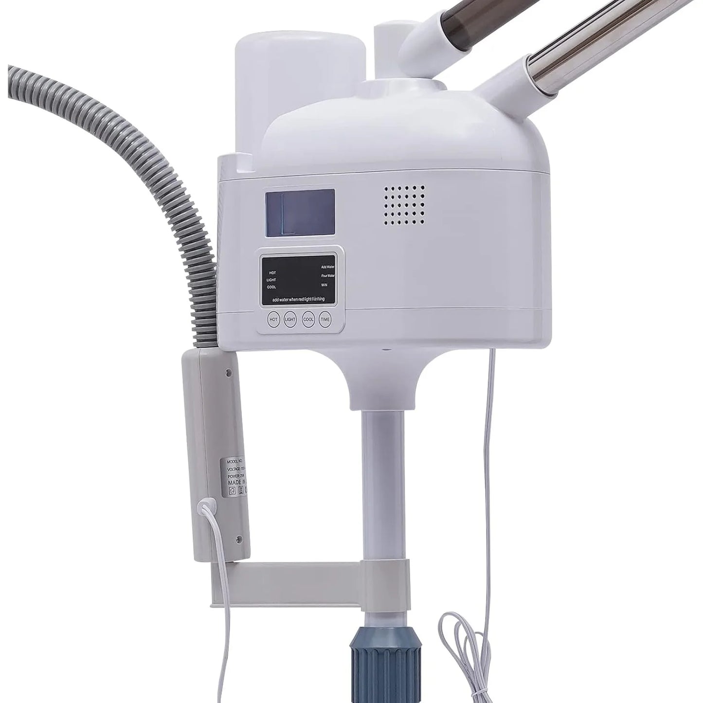 Professional 3 in 1 Facial Steamer Upgrade Esthetician Steamer with Hot & Cold Nozzle LED Magnifying Lamp Beauty Salon Spa for Home, Beauty Salons and Spas, Adjustable Height Angle, with Universal Wheels