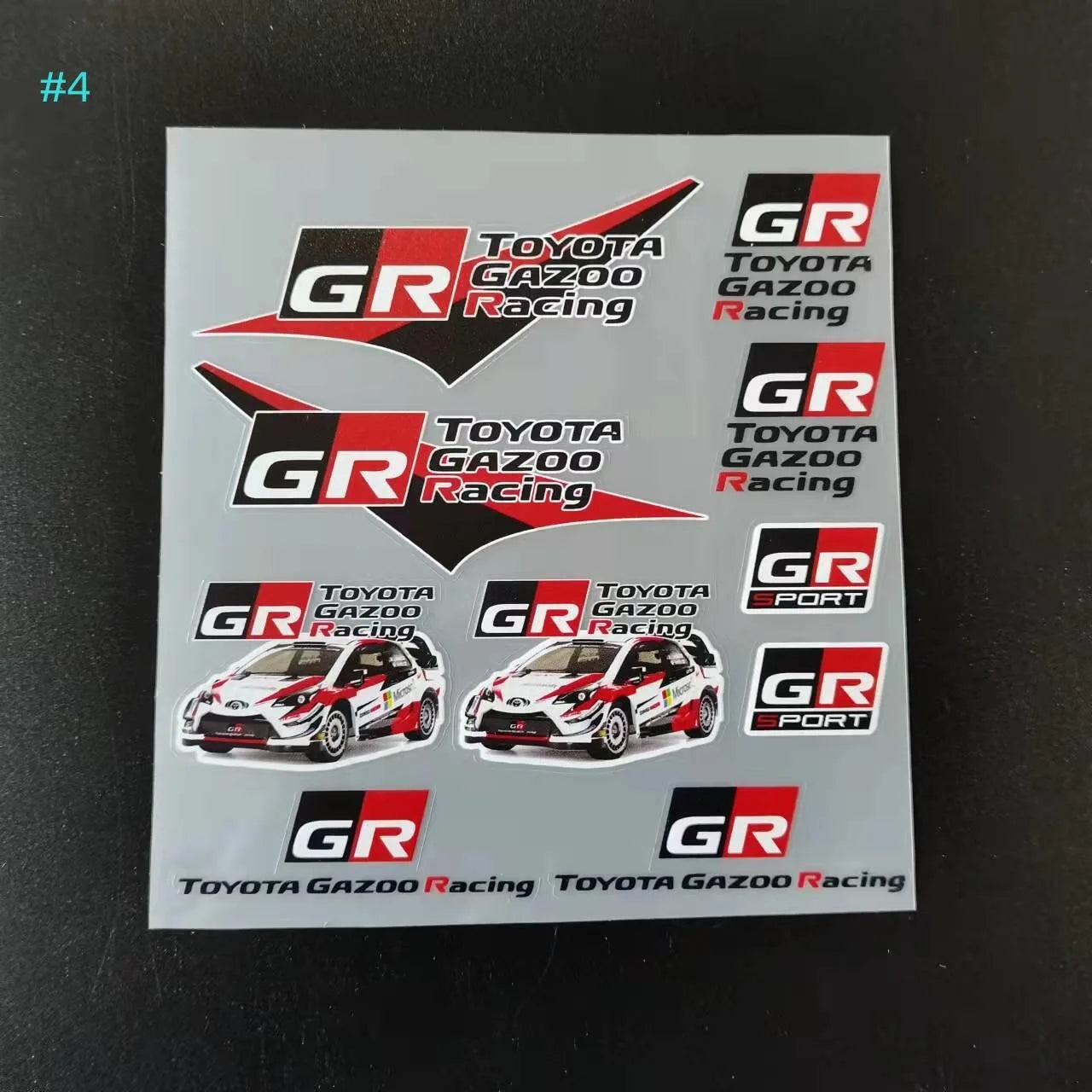 Car Decoration Stickers Reflective Waterproof Stickers Racing Decals For Toyota Yaris GR GAZOO Racing Logo Auris Pruis RAV4 TRD