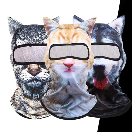 3D Cat Face Balaclava, Cute Animal Ski Mask
