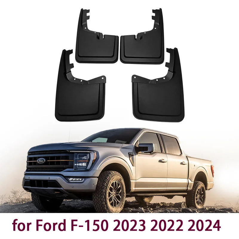Mud Flaps Splash Guards for Ford F-150 / Lightning 2021–2024 (Front & Rear)