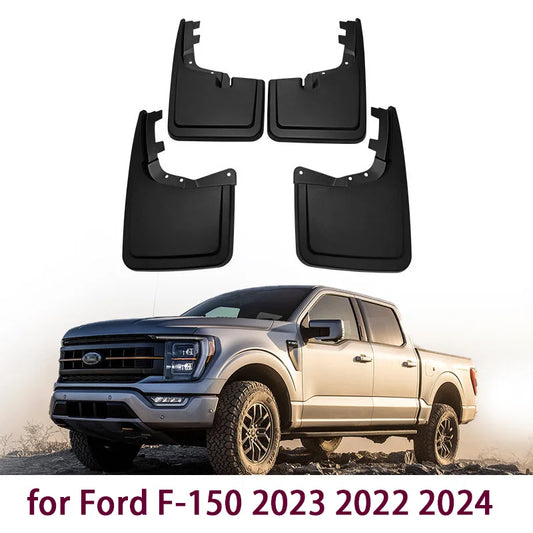 Mud Flaps Splash Guards for Ford F-150 / Lightning 2021–2024 (Front & Rear)
