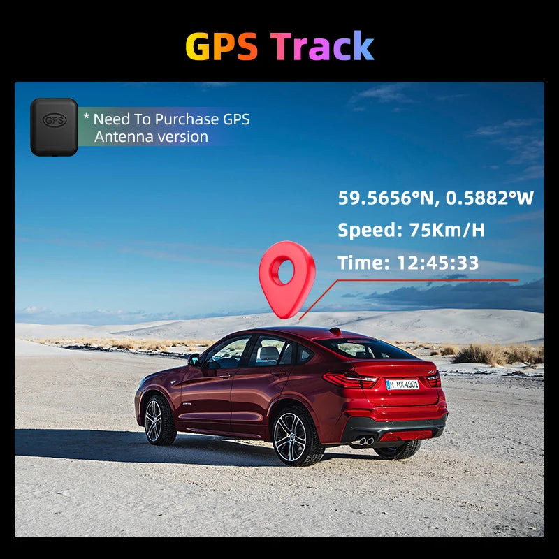 10.26" 4K Dash Cam with Wireless CarPlay & Android Auto — GPS Navigation, 5G WiFi, Rear-View Camera