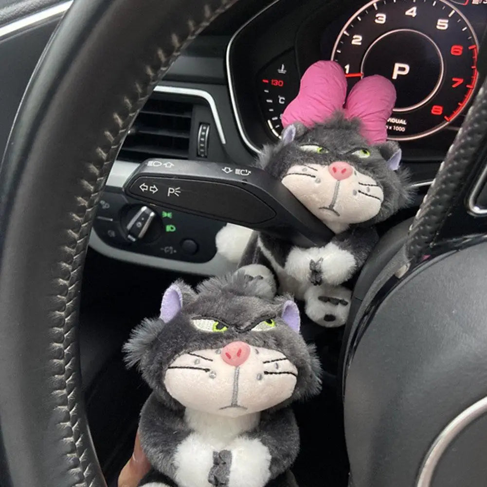 Cute Cat Plush Doll Car Windshield Wiper Decorations Home Desk Ornament Creative Gift Home Decoration Accessories