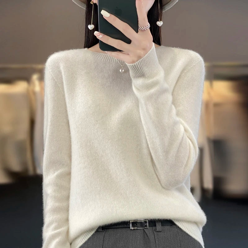 Women's Crew Neck Knit Sweater - Soft Warm Pullover Top - photo 18