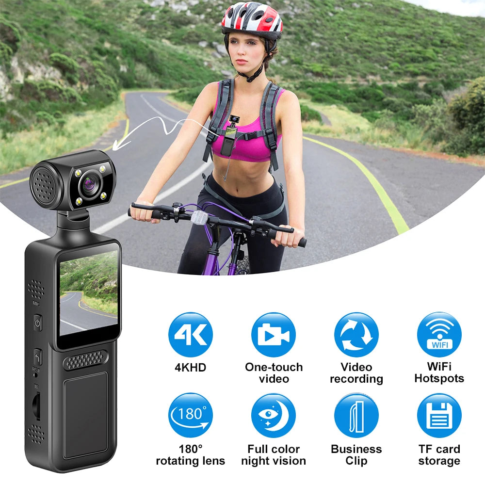 4K Mini WiFi Body Camera — Night Vision Portable Recorder, L10