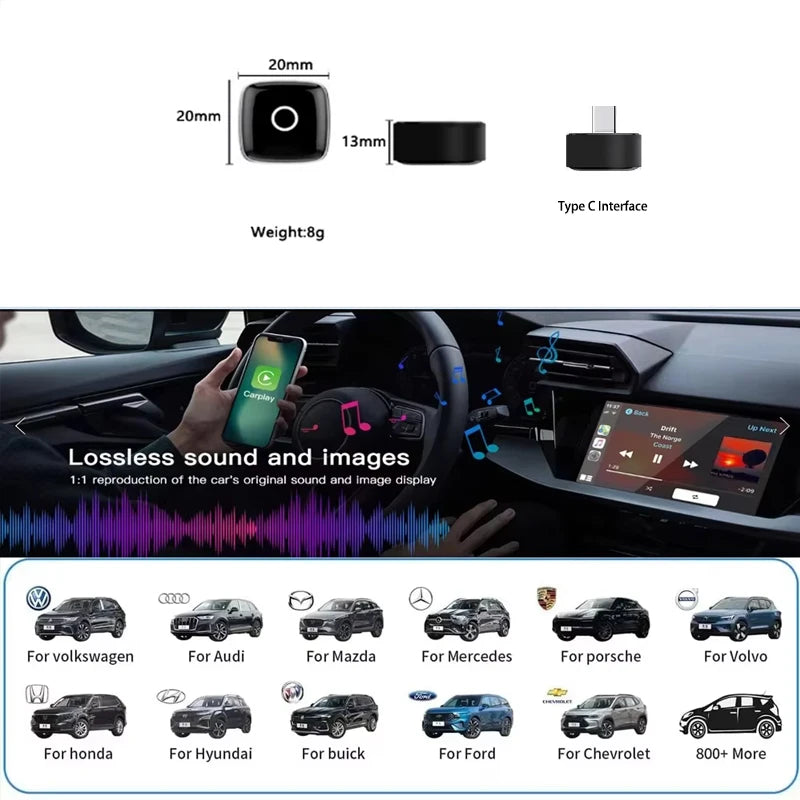 Wireless CarPlay & Android Auto AI Smart Box Adapter