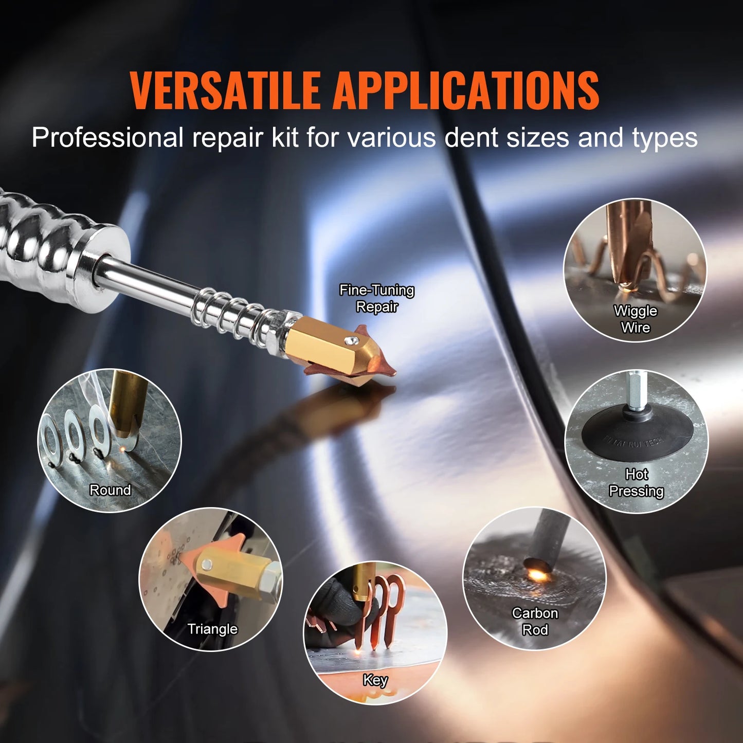 SucceBuy Stud Welder Dent Repair Kit 3KW Spot Welder Dent Puller Auto Body Spot Welding Dent Puller Machine for Car Dent Repair