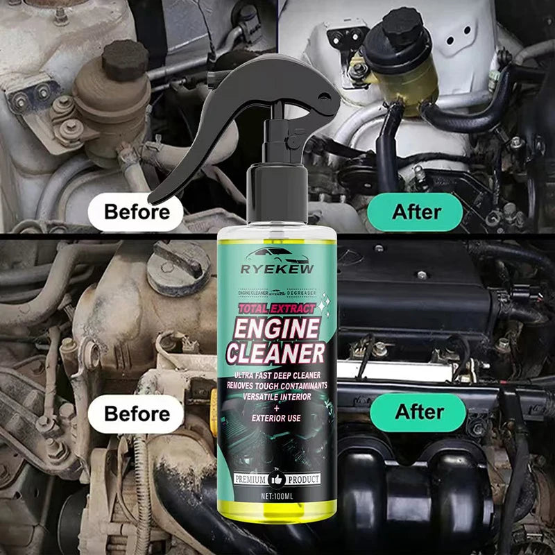 Car Engine Bay Cleaner — Waterless Oil and Grease Remover Spray