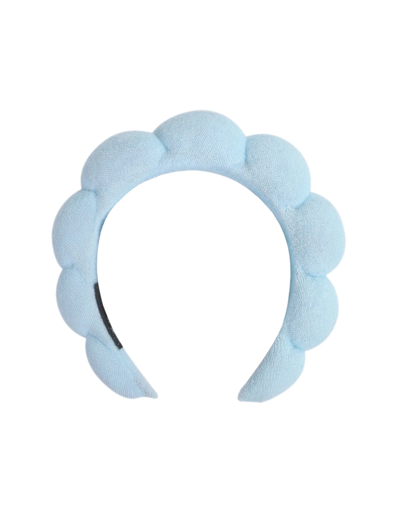 Spa Bubble Headband for Washing Face – Microfiber Puffy Scrunchie Wristband for Skincare & Makeup Routine