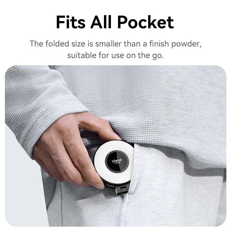 Original Ulanzi LM19 MagSafe Fill Light CRI 95+ Bi Color Flip for Vlog Livestream Photograph Magnetic Mobile Phones Compatible