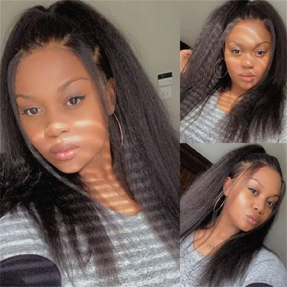 28 30Inch Brazilian Kinky Straight Human Hair Bundles 15A Virgin Human Hair Extension 3/4Pcs Hair Wefts Yaki Straight Human Hair