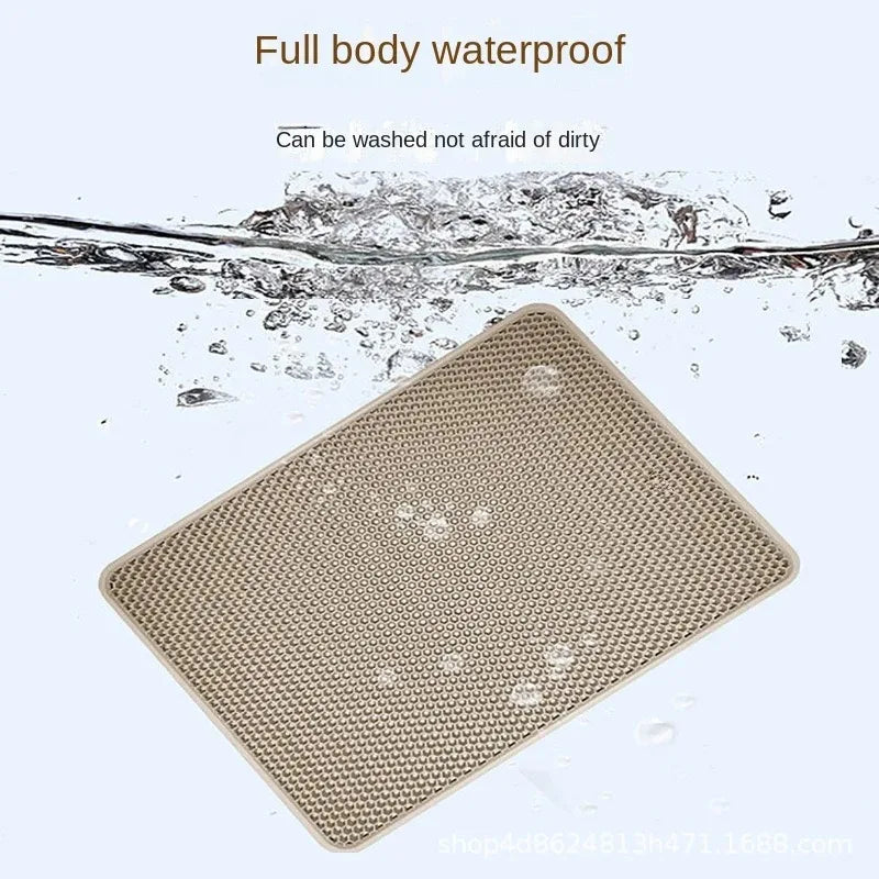Large EVA Cat Litter Mat - Double Layer Waterproof Toilet Mat – photo 4