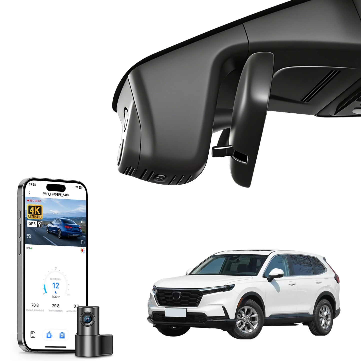 Mangoal 4K OEM-Style Dash Cam — Honda CR-V & CR-V Hybrid Gen6 (2023-2026)