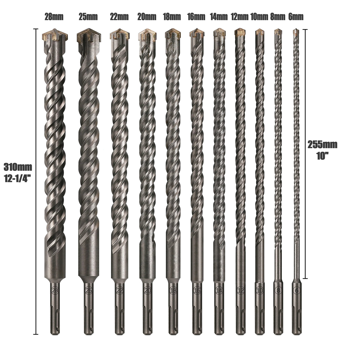 SDS Plus Cross Hammer Drill Bit 110-500mm, 4-Blade Concrete