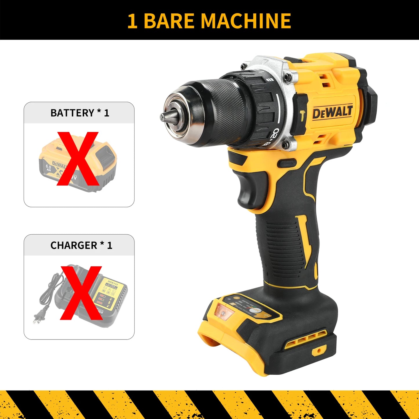 DEWALT DCD805 20V Power Tools Brushless Impact Drill Cordless Electric Screwdriver Multi-Function Hand Drill