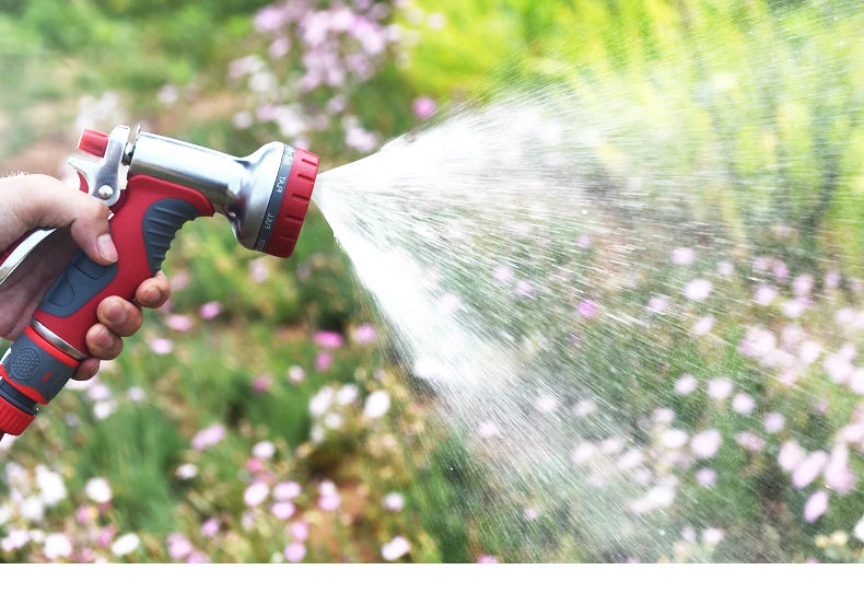 Adjustable High Pressure Watering Gun 9 Modes Garden Sprayer Nozzle for Plant Lawn Yard Irrigation - Water Saving Sprinkler