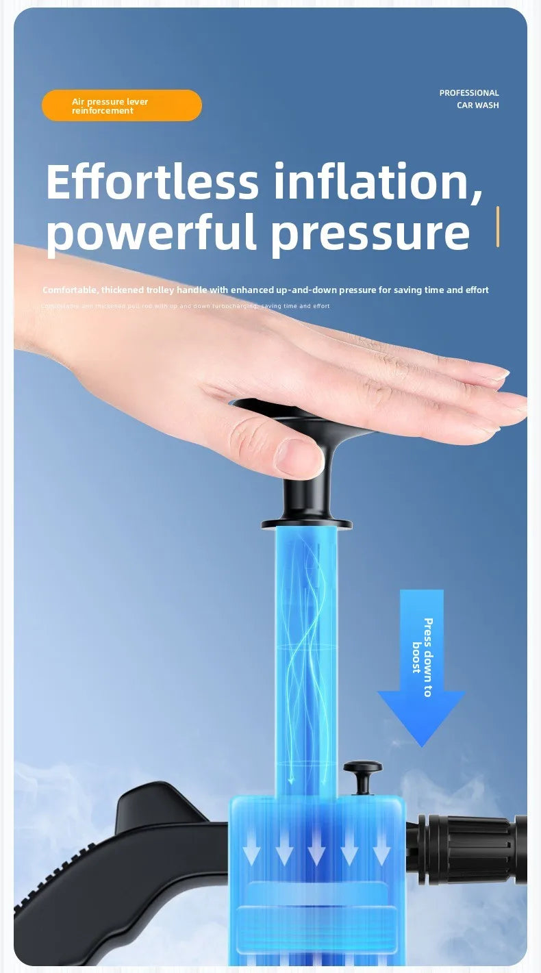 2L High Pressure Car Wash Foam Sprayer Bottle with Foam Nozzle for Auto Cleaning and Detailing