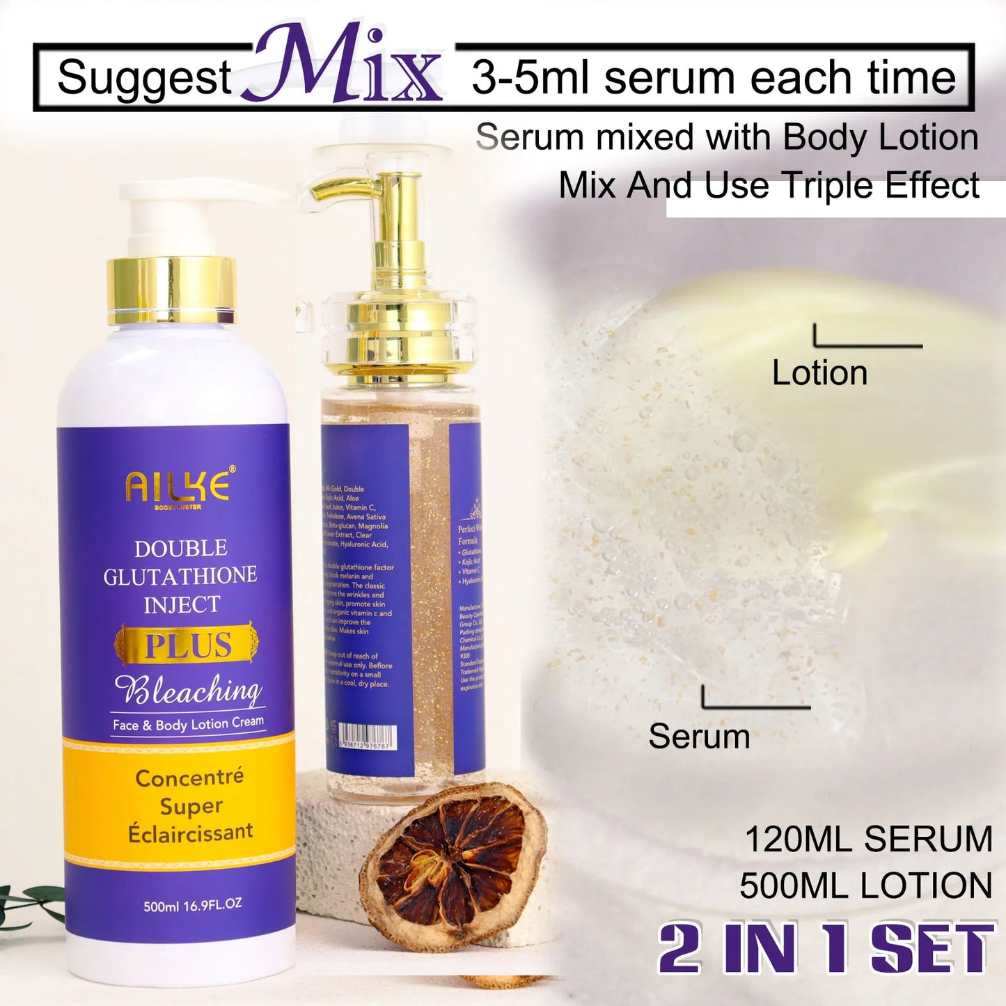 AILKE Anti-Black Spots Serum, Brightening Essence for an Even & Radiant Complexion, Reduce Freckles, Pigmentation, 120 ml