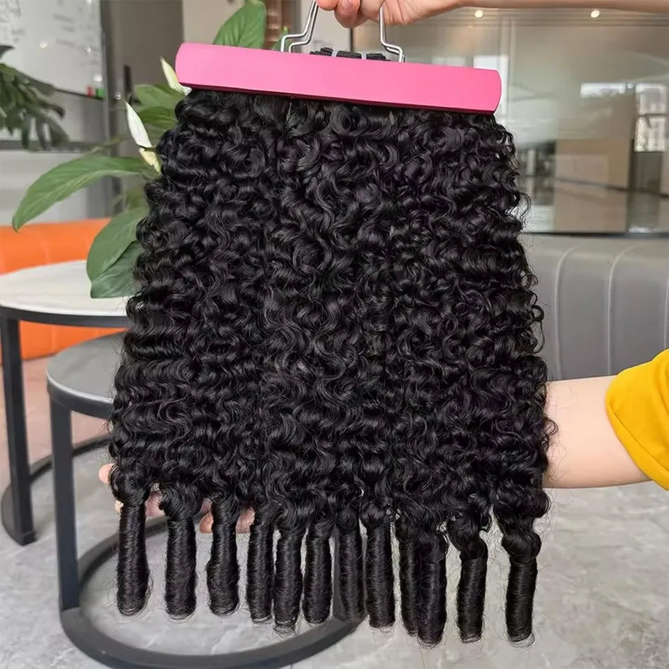 32Inch Burmese Curly Hair Bundles 12A Burmese Virgin Raw Human Hair Bundles Unprocessed Weaving Water Wave Curly Hair Extensions