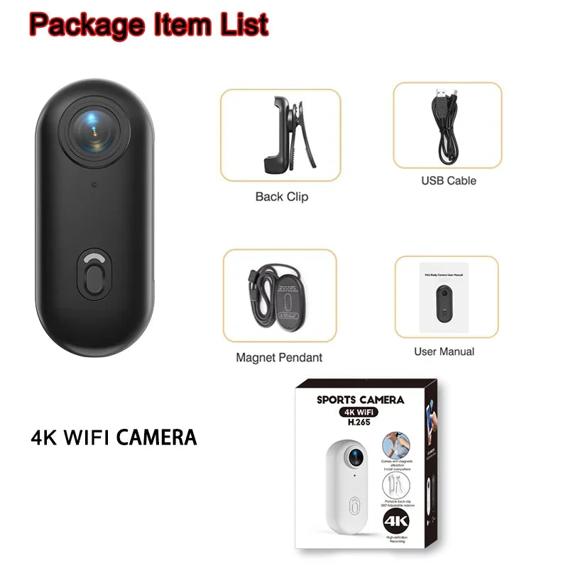 4K Outdoor Sports Action Camera — Helmet & Motorcycle Body Cam