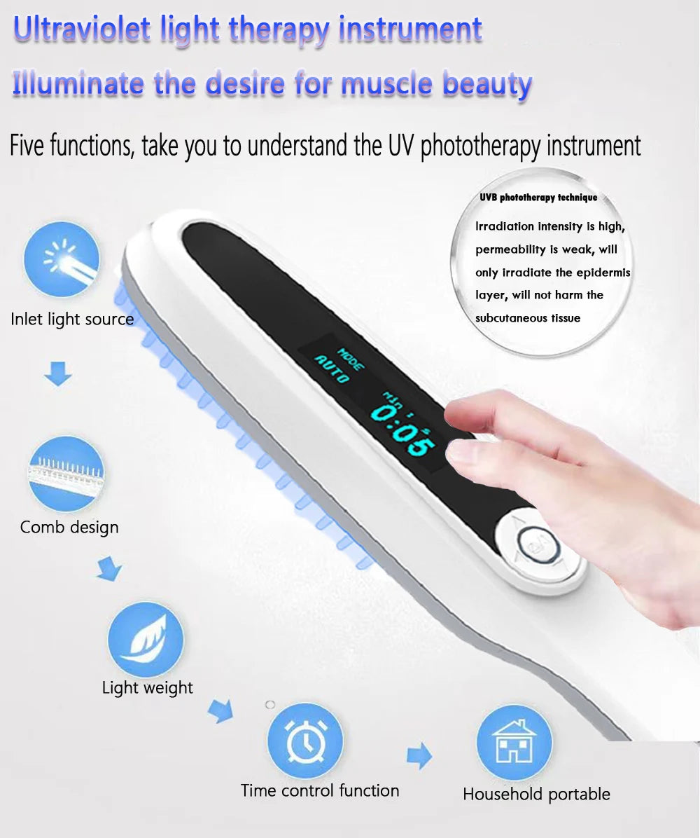 311NM  UVB Narrow Band UV Light Source Treatment Vitiligo Psoriasis Eczema Therapy Lamp Ultraviolet Phototherapy Instrument