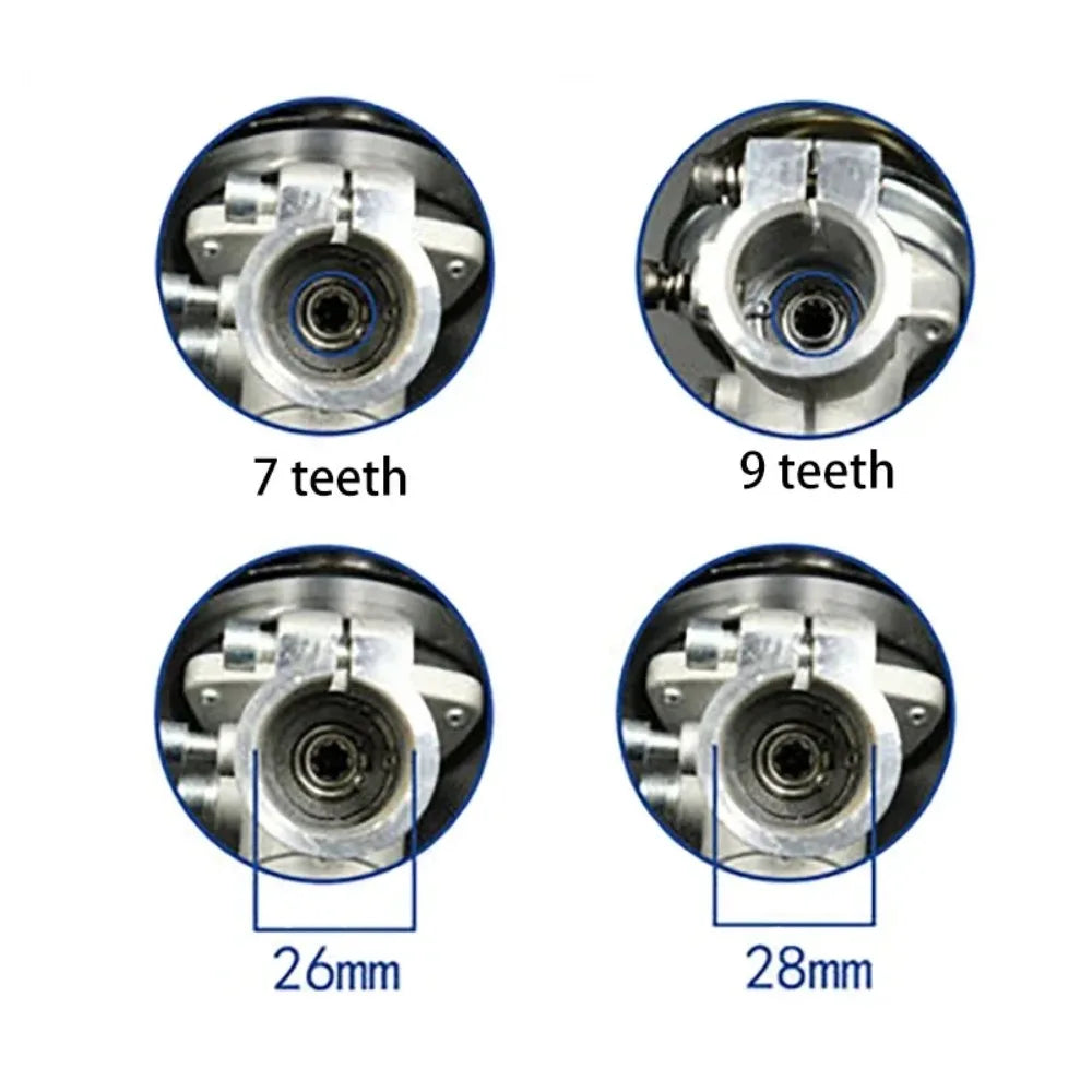 26/28mm 7/9T Strimmer Gear Head Gearbox Brush Cutter Grass Trimmer Lawn Mower Part Lawn Trimmer Accessory Brush Cutter Gear Head