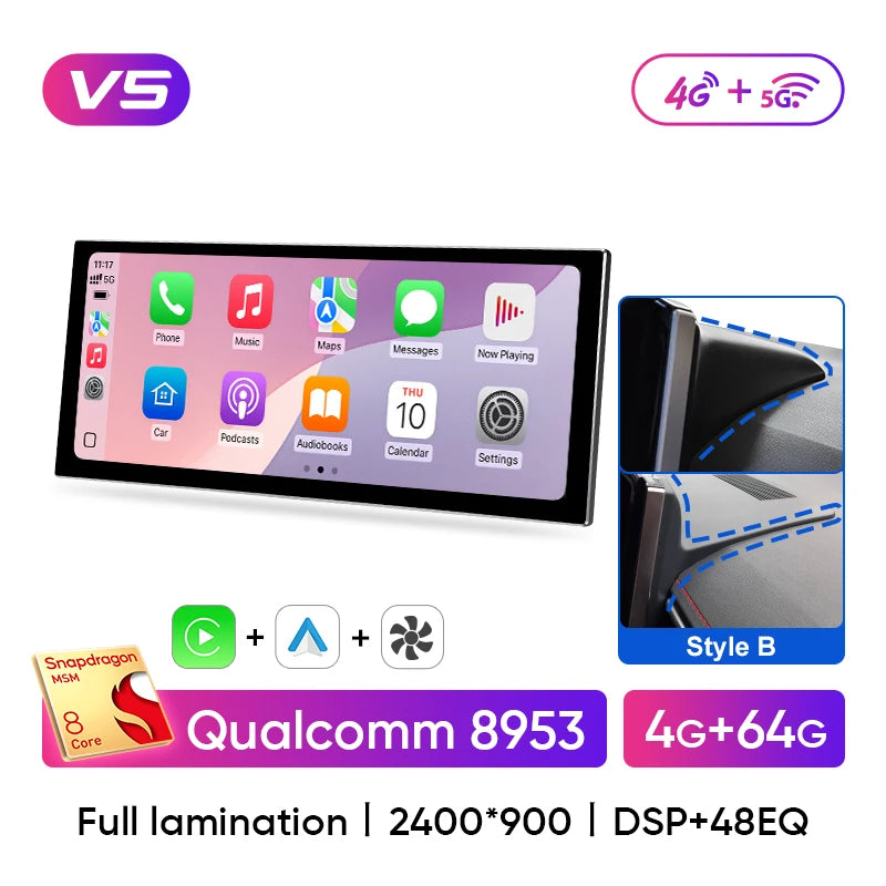 Ainavi 12.3 inch Car Radio For Toyota Corolla 2019 2020 2021 2022 2023 E210 Wireless Carplay Android Auto 4G Car Multimedia 2DIN