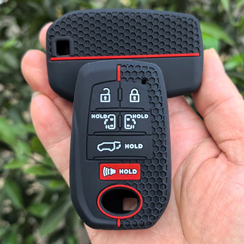 Silicone Car Remote Key Cover Case for TOYOTA Sienna RAV4 VENZA Mirai Hybrid Vehicles Alphard PREVIA Voxy 7 Buttons Accessories