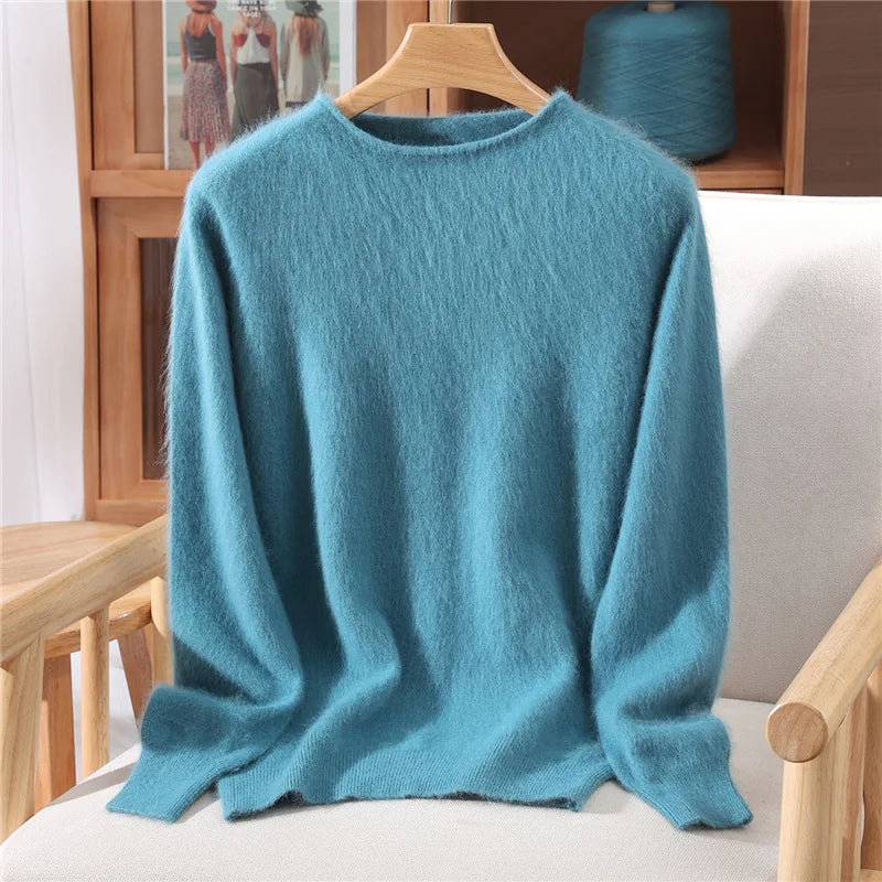 Women's Soft Knit Crew Neck Sweater, Basic Pullover