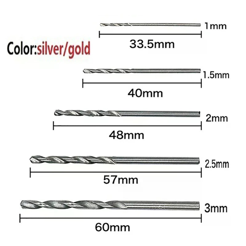 100 Pc Titanium Coated HSS Drill Bit Set