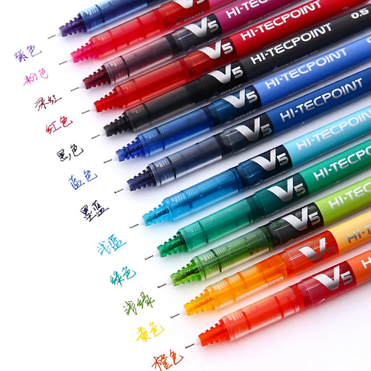 Pilot Hi-Tecpoint V5 Gel Pens, 0.5mm, 12-Pack