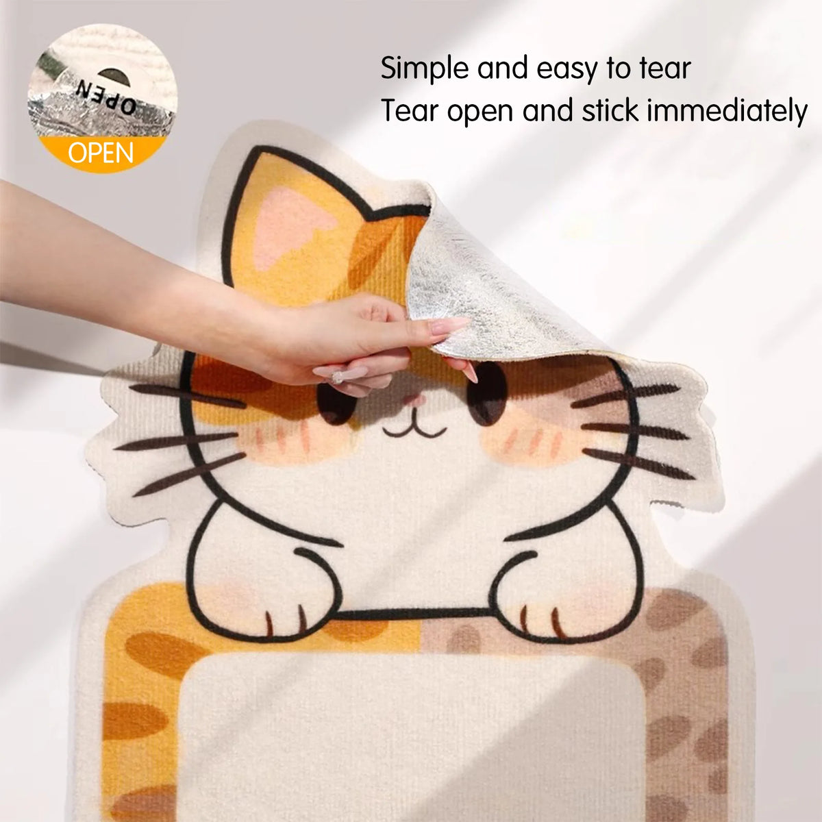 Wall-Mounted Cat Scratcher - Thick Felt Scratch-Resistant Pad