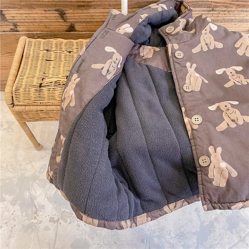 Girls Printed Puffer Coat - Warm Hooded Winter Jacket - photo 5